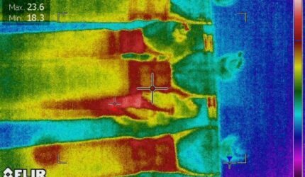 A thermal image of an electrical installation
