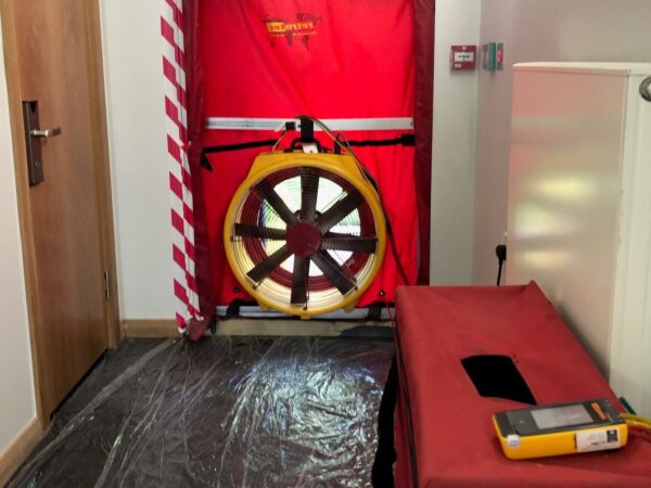 Air Tightness Testing of a dwelling in London, UK